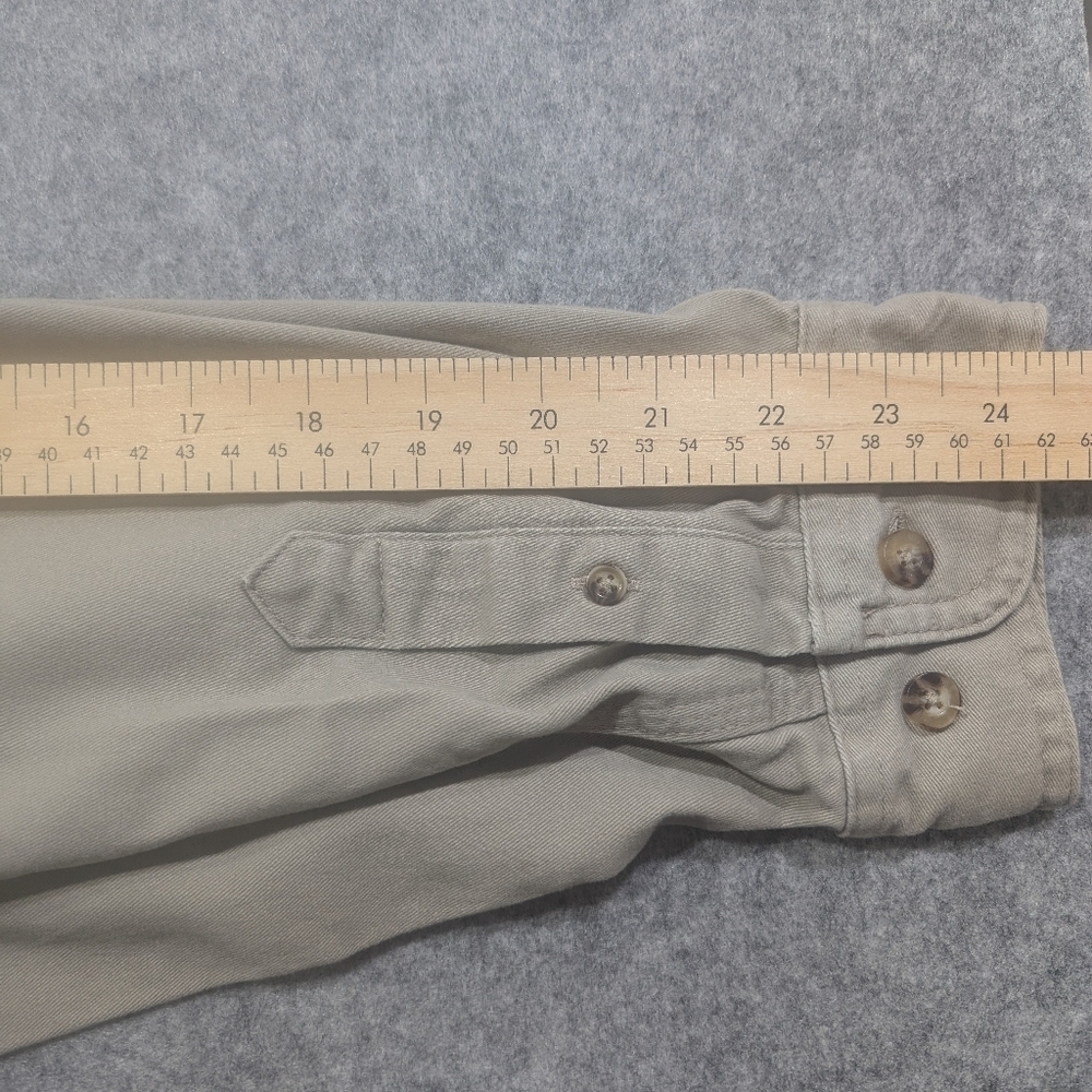 Wrangler Riggs Workwear Button Up Shirt Tan Large - Picture 9 of 12